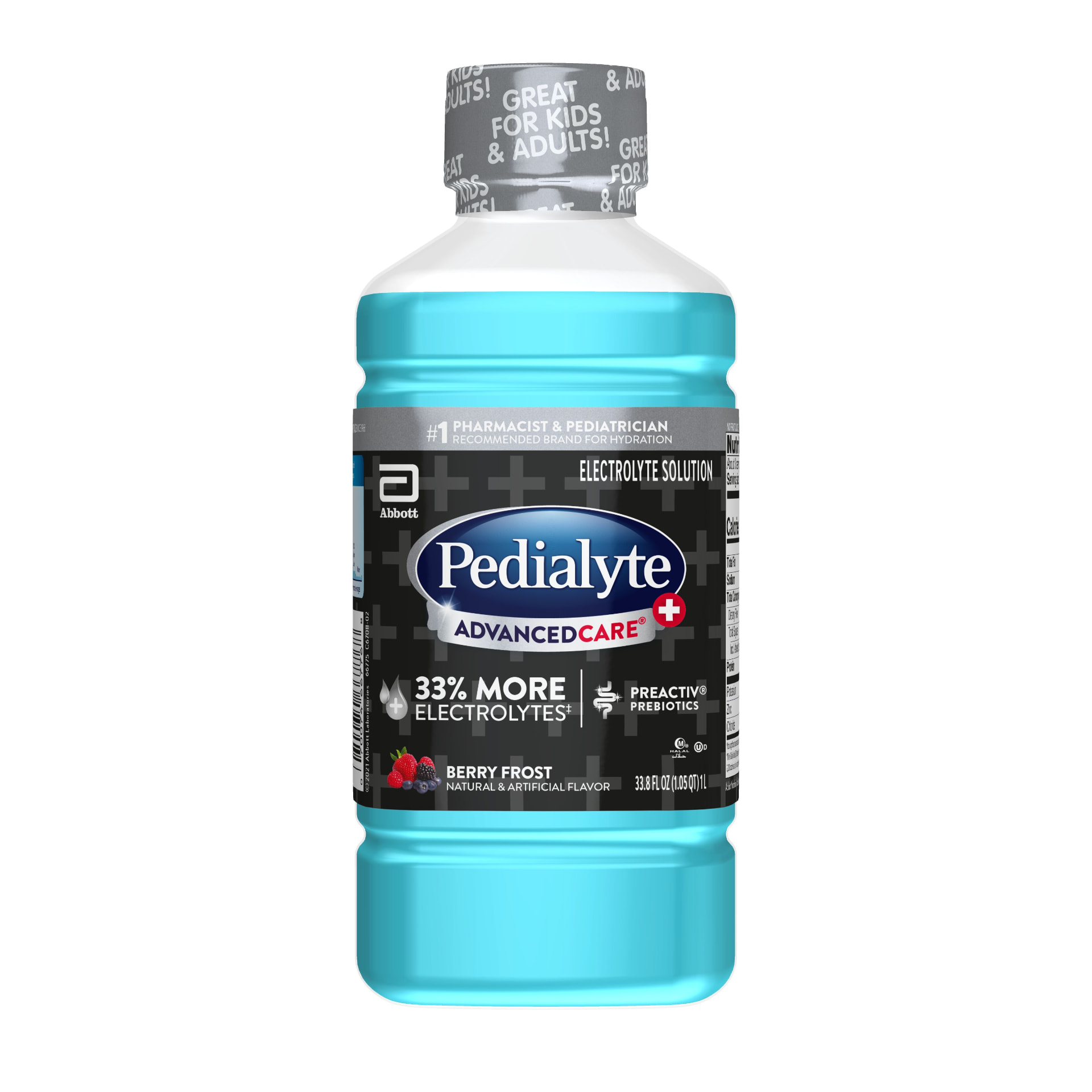 Pedialyte AdvancedCare Plus Berry Frost 33.8 fl oz bottle