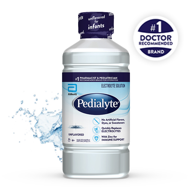 Pedialyte Unflavored electrolyte solution bottle