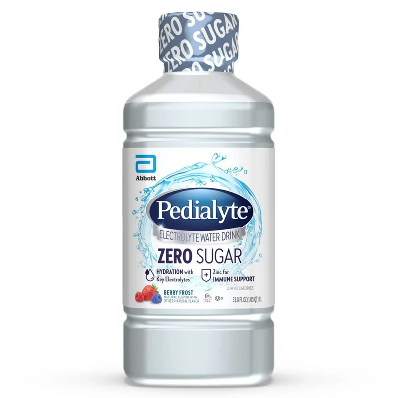Pedialyte Zero Sugar Berry Frost 33.8 fl oz bottle