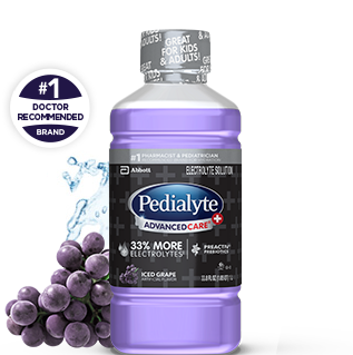 Pedialyte AdvancedCare Iced Grape 33.8 fl oz bottle